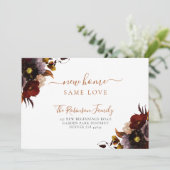 Watercolor florale elegante Eleganz bewegend Ankündigung (Stehend Vorderseite)