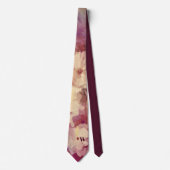 Watercolor Florals Maroon Personalize Initial Krawatte (Vorderseite)