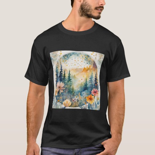 Watercolor Florals Pattern 1  T-Shirt (Vorderseite)