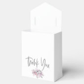 Watercolor Florals Vielen Dank Namen Datum weiß Geschenkschachtel (Geöffnet)
