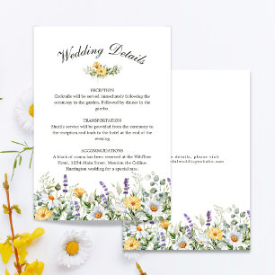 Watercolor Florals Wedding Card Begleitkarte