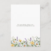 Watercolor Florals Wedding Card Begleitkarte (Rückseite)