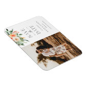 Watercolor Florals Wedding Foto Save the Date Magnet (Rechte Seite)