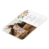 Watercolor Florals Wedding Foto Save the Date Magnet (Linke Seite)