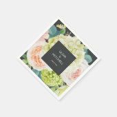 Watercolor Florals Wedding Napkins Serviette (Ecke)
