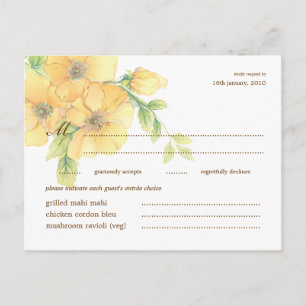 Watercolor Florals Wedding Response UAWG Postcard Einladungspostkarte