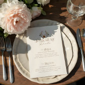 Watercolor Florals Western Cowboy Boots Wedding Menükarte