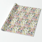 Watercolor Florals Wrapping Paper Geschenkpapier (Ungerollt)