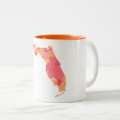 Watercolor-Florida-Tasse Zweifarbige Tasse (VorderseiteRechts)