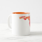 Watercolor-Florida-Tasse Zweifarbige Tasse (Vorderseite Links)