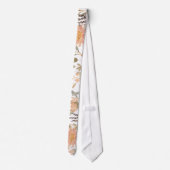 watercolor flower collage tie krawatte (Rückseite)