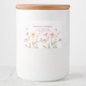 watercolor flower editable lebensmitteletikett (Vorderseite)