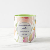 watercolor flower editable zweifarbige tasse (Mittel)