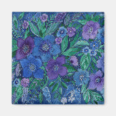 Watercolor, flower garden magnet (Vorne)