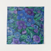 Watercolor, flower garden wandteppich (Vorderseite (Horizontal))