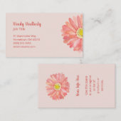 Watercolor Flower Pink Visitenkarte (Vorne/Hinten)