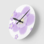 Watercolor Flower Runde Wanduhr (Winkel)