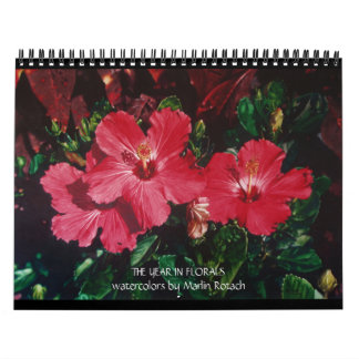 Watercolor Flowers Calendar Kalender