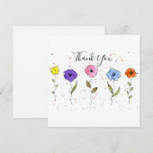 Watercolor Flowers Dankeskarte (Vorne/Hinten)