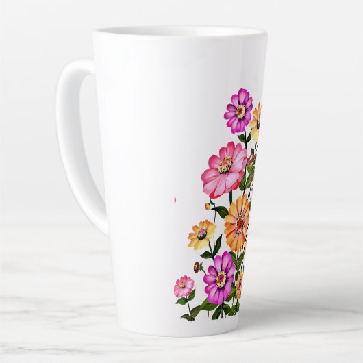 Watercolor Flowers Design-34063 Milchtasse (Linke Ecke)