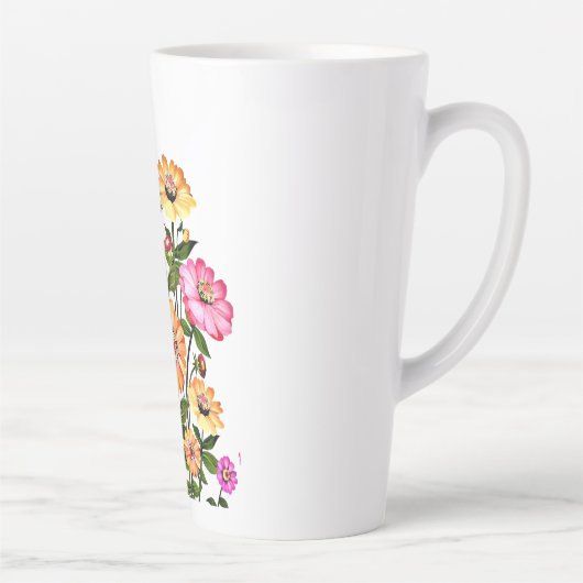 Watercolor Flowers Design-34063 Milchtasse (Rechts)