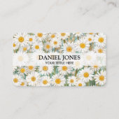 Watercolor Flowers Floral QR Code Logo Photo Visitenkarte (Vorderseite)