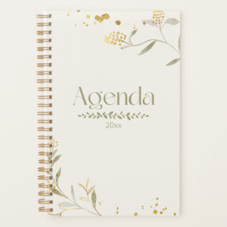 Watercolor Flowers Planner – Minimalist Design Planer