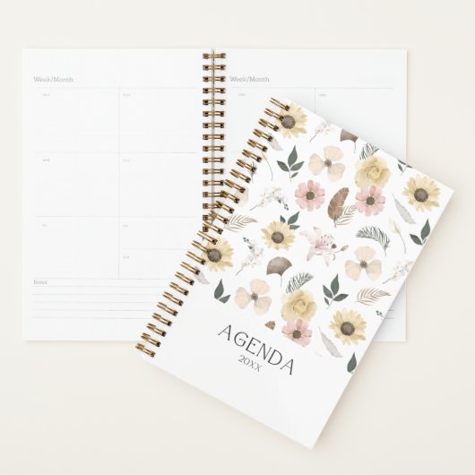 Watercolor Flowers Planner Planer (Anzeige)