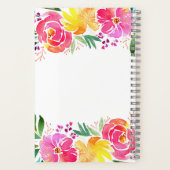 watercolor Flowers Recipes  with Name Notizblock (Rückseite)
