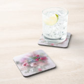 Watercolor Flowers Roses Bouquet Elegant Template Getränkeuntersetzer (Rechte Seite)