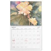 Watercolor Flowers Two Page 12-Month Calendar  Kalender (Mär 2027)