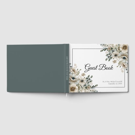 Watercolor Flowers Wedding Gästebuch (Voll)
