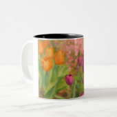 Watercolor Flowers Zweifarbige Tasse (Vorderseite Links)