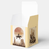 Watercolor Flying Cowboy Geschenkschachtel (Geöffnet)