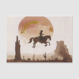 Watercolor Flying Cowboy Seidenpapier