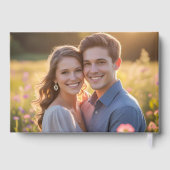 Watercolor Foil Guestbook Editable Orange Colorful Gästebuch (Rückseite)