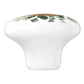 Watercolor Foliage Compass Keramikknauf (Seitenansicht)