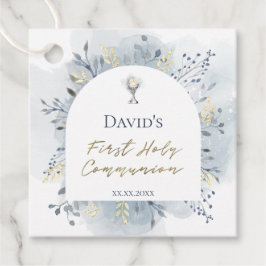 watercolor foliage First Communion Geschenkanhänger