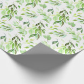 Watercolor Foliage Muster Geschenkpapier (Ecke)
