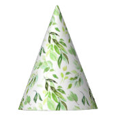 Watercolor Foliage Muster Whimsical Partyhütchen (Vorderseite)