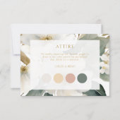 Watercolor Foliage Wedelpeitsche Attragetkarte RSVP Karte (Vorderseite)