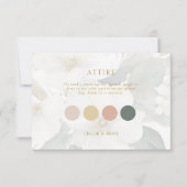 Watercolor Foliage Wedelpeitsche Attragetkarte RSVP Karte (Vorderseite)