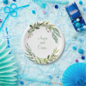 Watercolor Foliath Pappteller (Party)