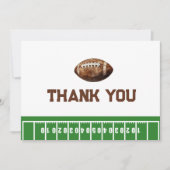 Watercolor Football Boy Baby Dusche Danke Karte (Vorderseite)