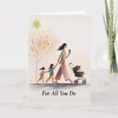 Watercolor For All You Do Mother's Day Karte (Vorderseite)