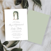 Watercolor Forest Arch Greenerie Einladung zur Hoc