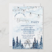 Watercolor Forest Glass Company Weihnachten Party Einladung (Vorderseite)