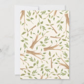 Watercolor Forest Greenerenery Kinderdusche Danke (Rückseite)