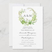 Watercolor Forest Greenerity Einladung zur Hochzei (Vorderseite)