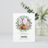 Watercolor Forest Greenerity Wedding Foto Vielen D Postkarte (Stehend Vorderseite)